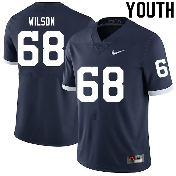 Youth #68 Eric Wilson Penn State Nittany Lions College Football Jerseys Sale-Retro